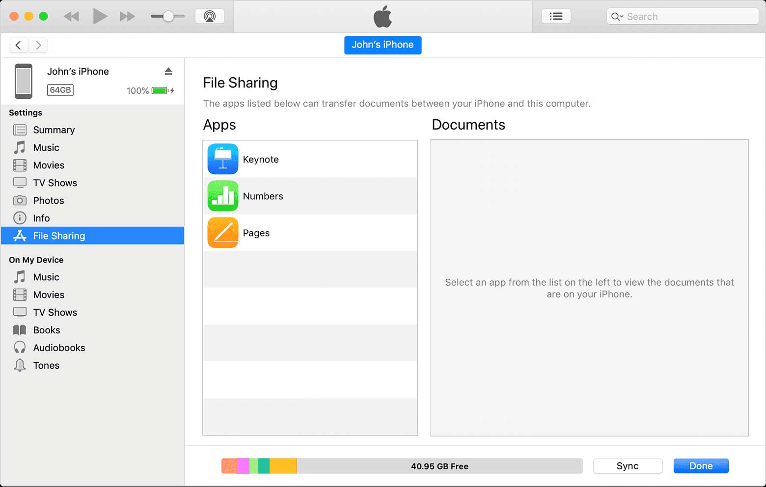 انتقال فایل از لپ تاپ به ایفون با ایتونز (iTunes)