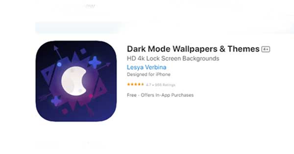 برنامه  Dark Mode Wallpapers & Themes
