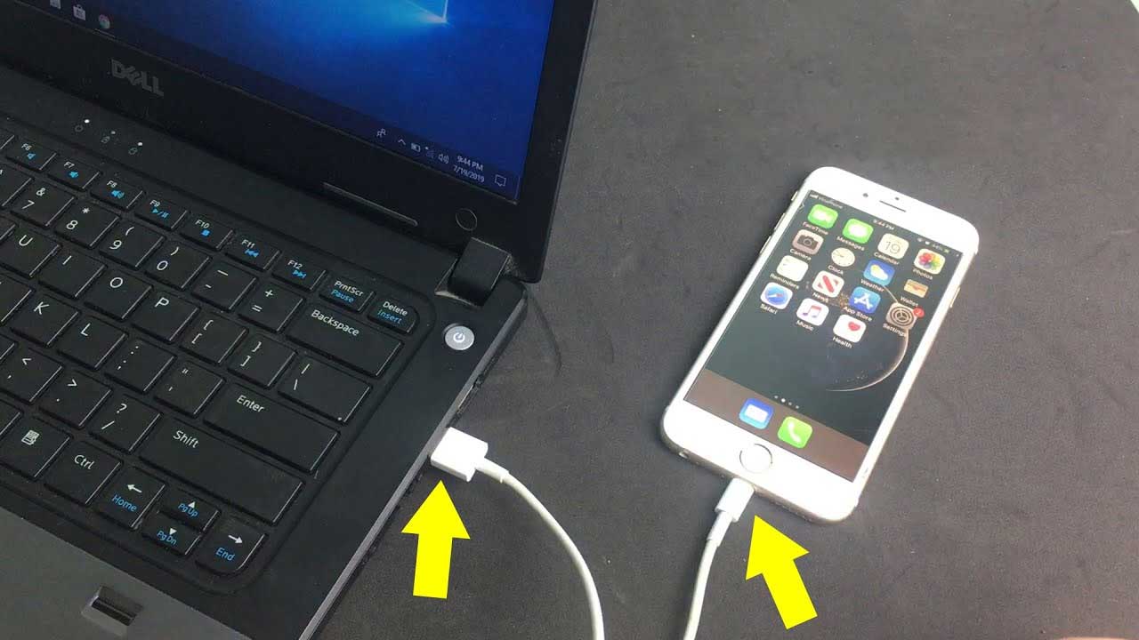نحوه اتصال اینترنت آیفون به کامپیوتر ویندوز از طریق کابل USB