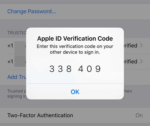 استفاده از کد تأیید برای رفع مشکل تأیید نشدن Apple ID