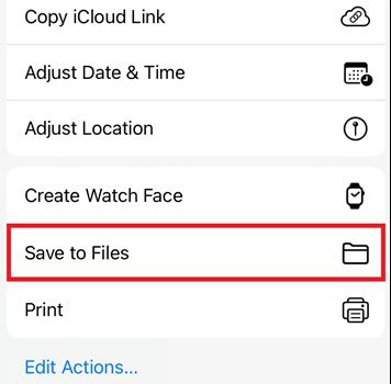 انتخاب Save to files
