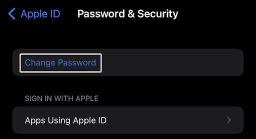 تغییر رمز اپل آیدی با استفاده از آیفون یا آیپد 3